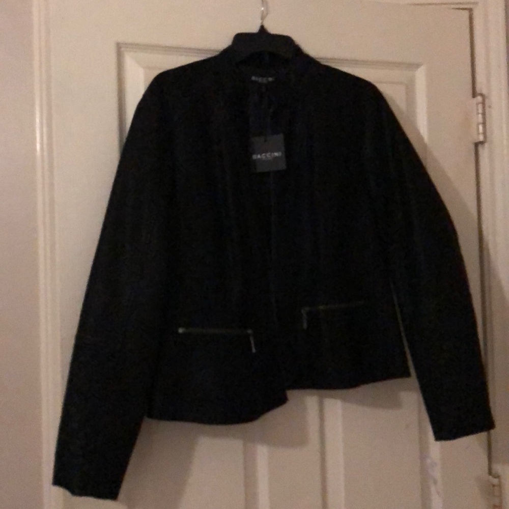 Black leather jacket